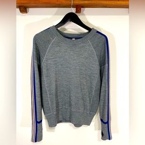 Athleta Canyon Colorblock Sweater Women's Size Medium Gray